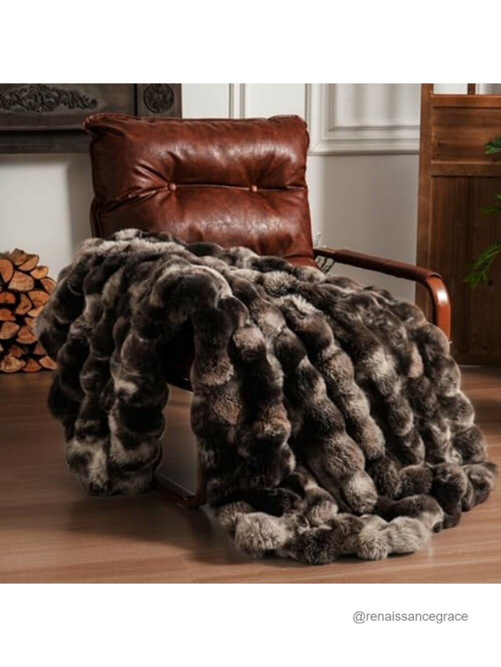 Faux Fur Throw Blanket Soft Plush Cozy Fuzzy Luxury for Couch Living Room Decor